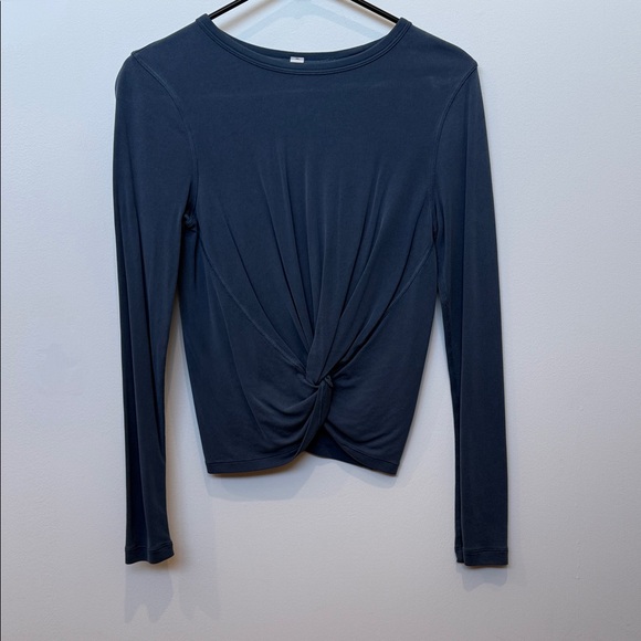 lululemon athletica Tops - Lululemon Athletica Deep Blue Twist Front Long Sleeve Top